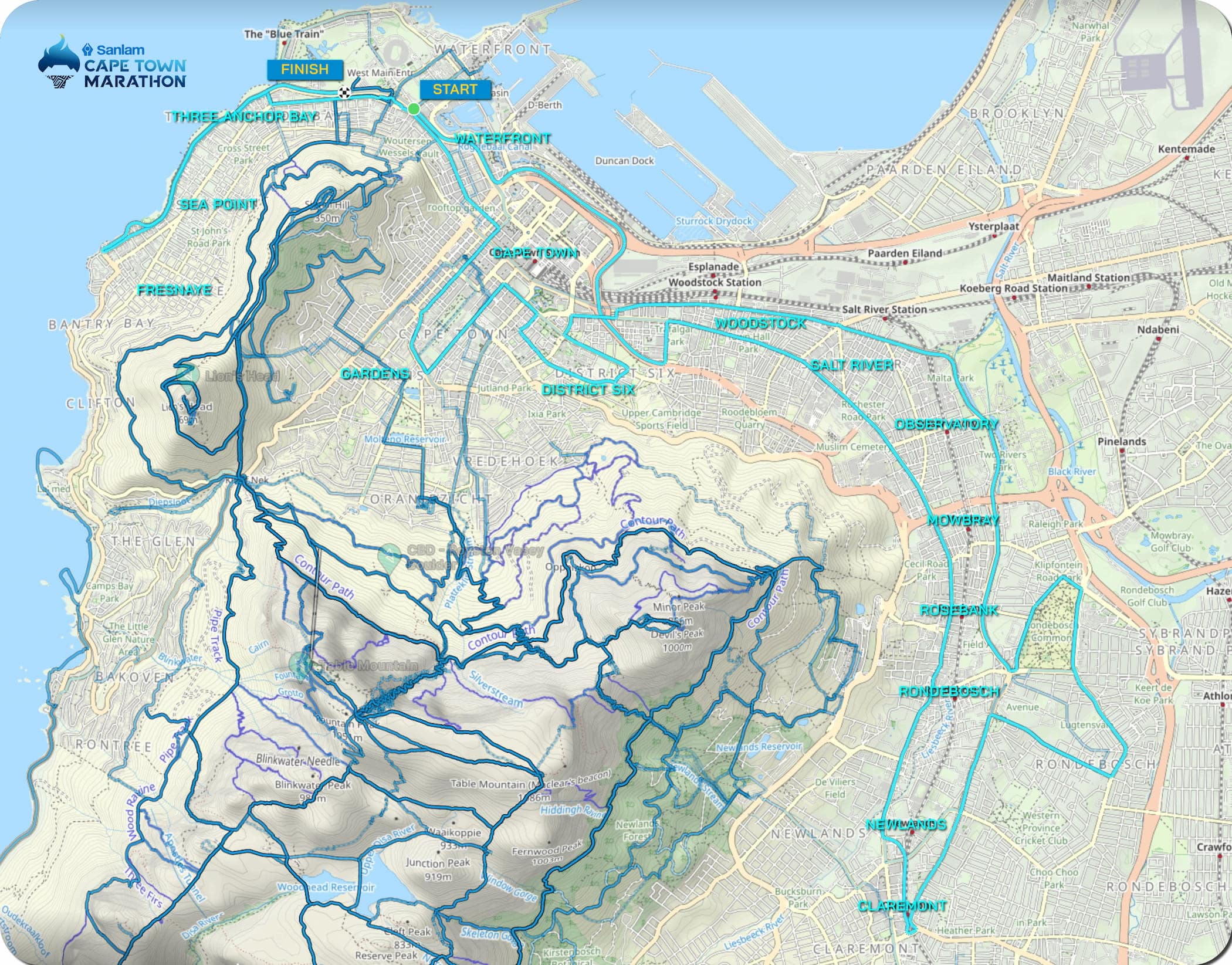 2022 cape town marathon route