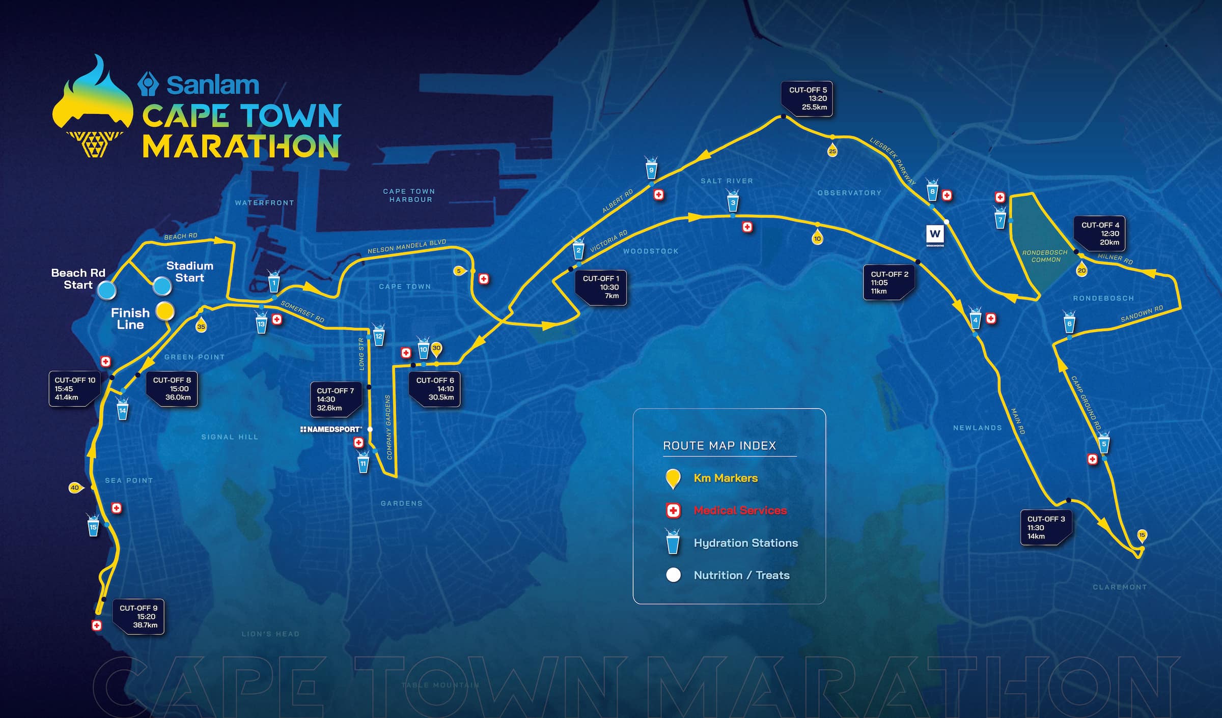 2024 Cape Town Marathon Route Map