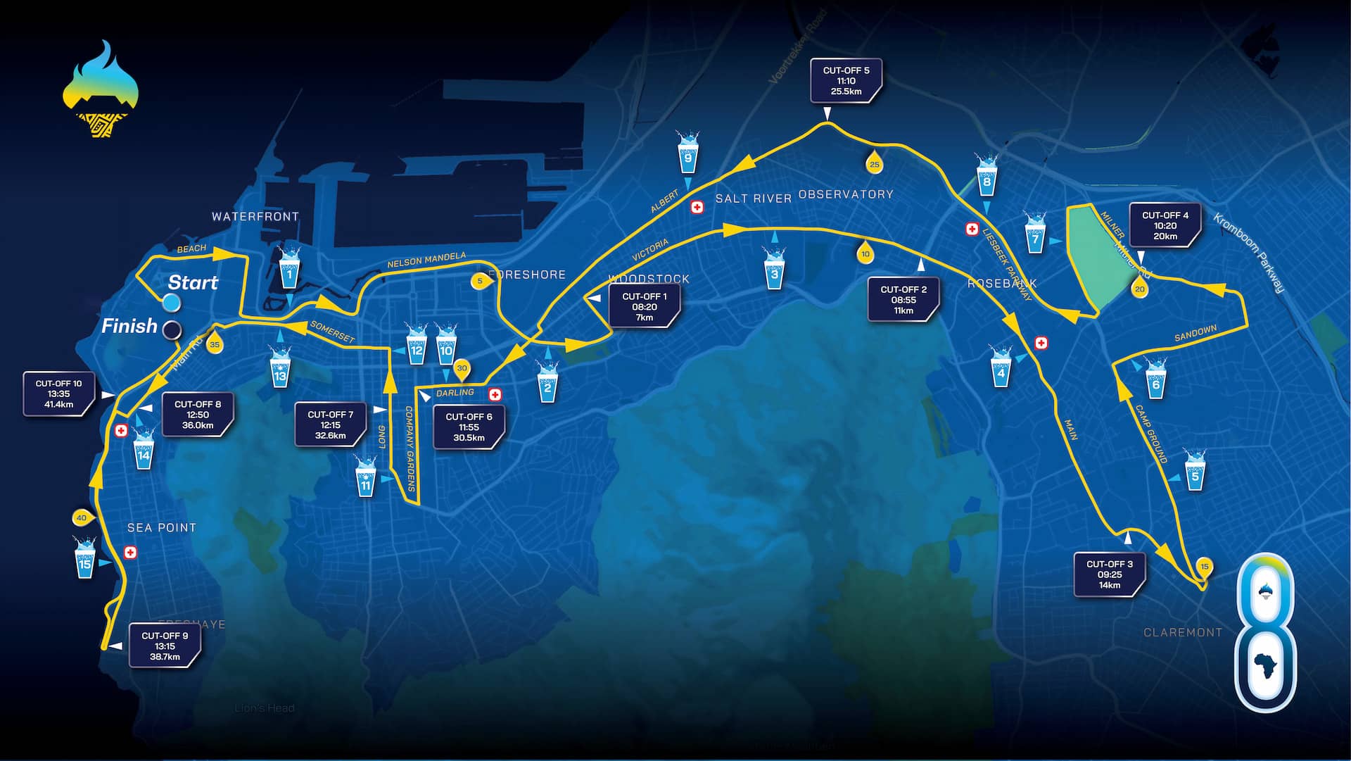 2024 Cape Town Marathon Route Map