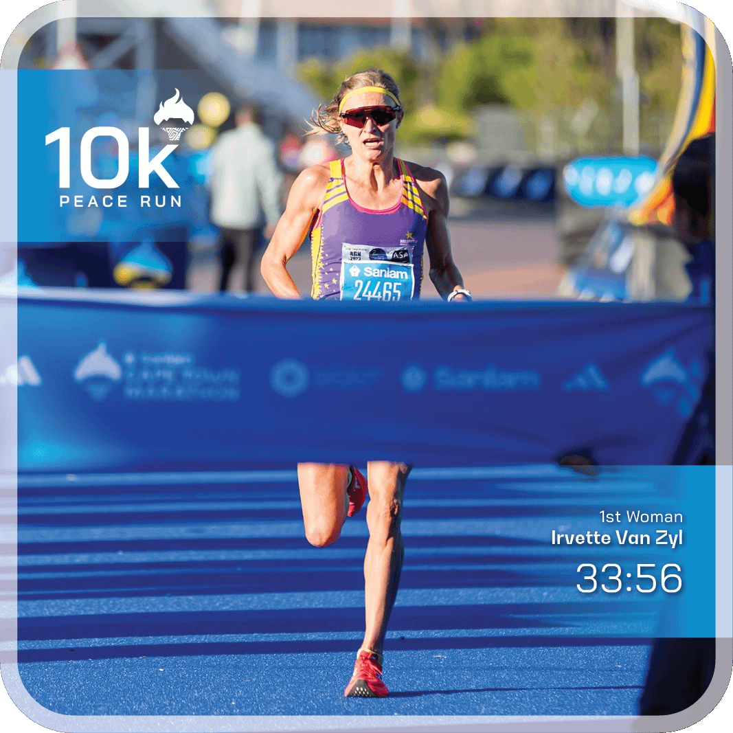 10km peace run 1st Woman