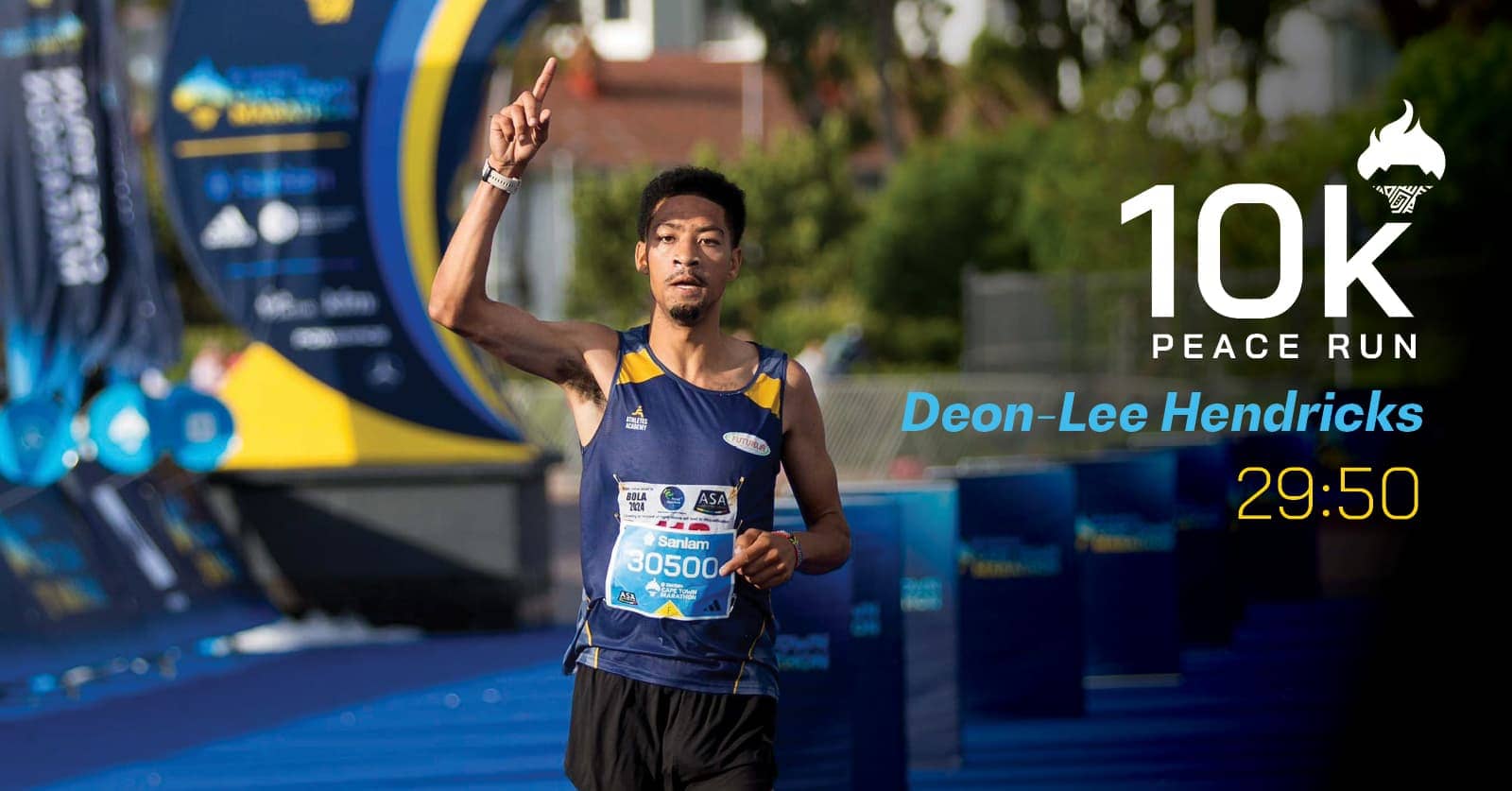 Peace 10km run 1st Man Deon-Lee Hendricks