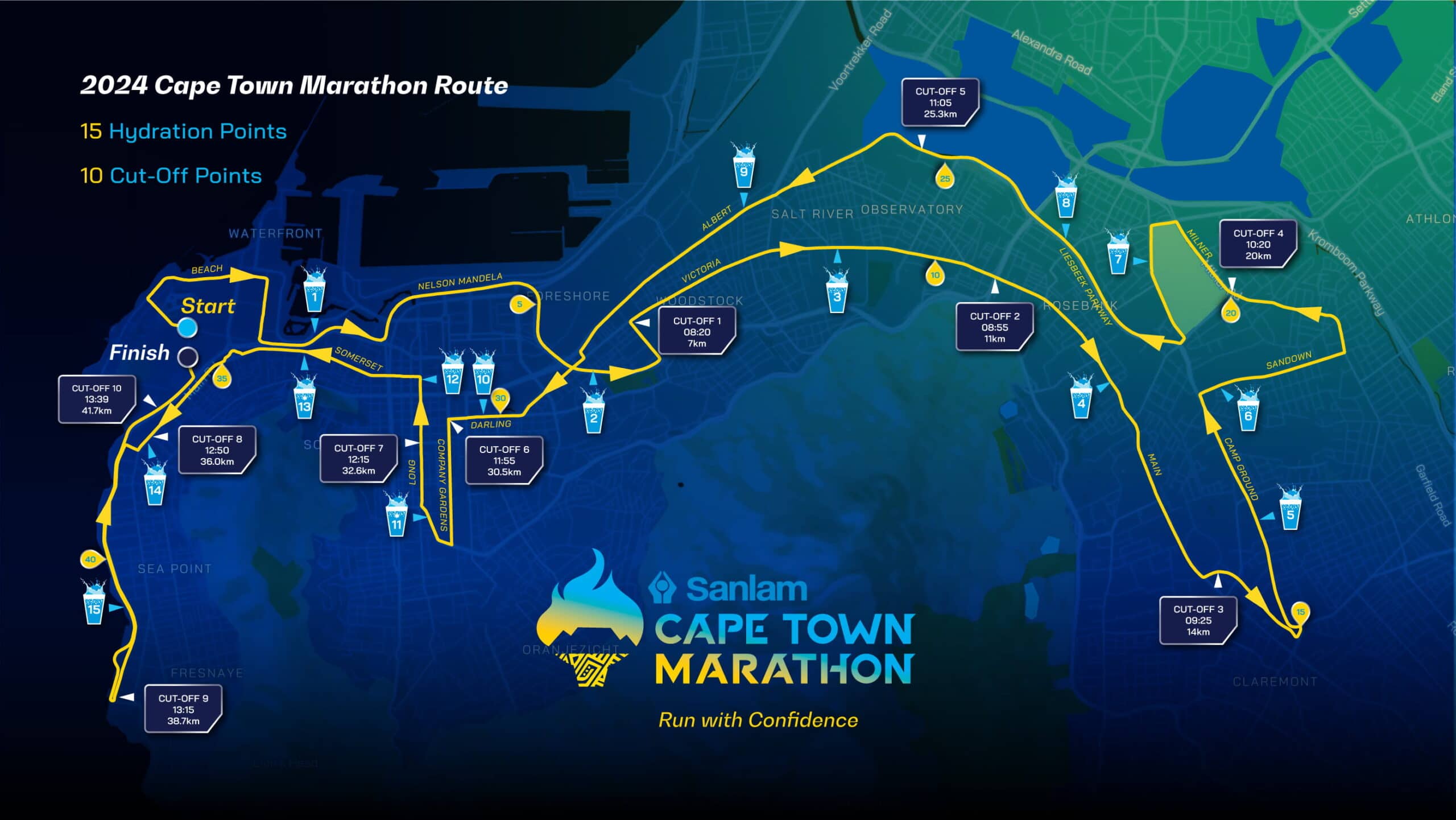 2024 Cape Town Marathon Route Map